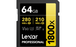 LEXAR 1800X UHS-II V60 4K 280MB/s SD CARD 64GB