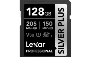LEXAR SILVER PLUS UHS-I V30 4K 205MB/s SD CARD 128GB