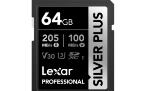 LEXAR SILVER PLUS UHS-I V30 4K 205MB/s SD CARD 64GB