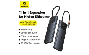 Baseus Metal Gleam Series II 11-in-1 USB HUB Cosmic Black