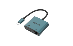 ONTEN USB-C to VGA Adapter with RJ45(100M) UC289