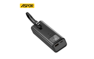 Aspor A310 10000mAh 100W Built-in cables Power Bank Support Laptop & Mobile